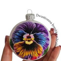 Ręcznie malowane, matowe bombki szklane na zamówienie 8 i 6 cm średnicy