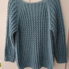 Sweterek ręcznie zrobiony kaszmir alpaka moher 