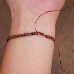 Ręcznie pleciona bransoletka Wiewiórka stal chirurgiczna złota jesień