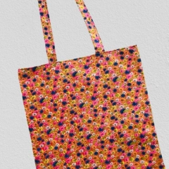 Torba na zakupy,bawełniana torebka na ramię,shoperka kol.kwiaty