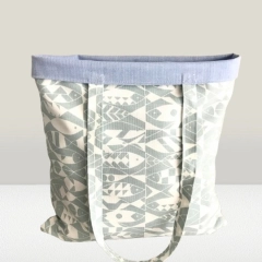 Torba na zakupy,bawełniana torebka na ramię,shoperka mięta 