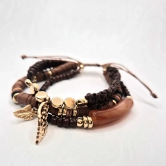 Komplet trzech bransoletek, bransoletka regulowana