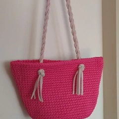 Torebka kosz różowa